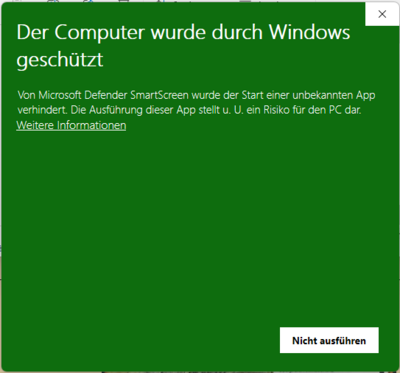 Screenshot des ElaStarter mit Statusanzeige und Buttons